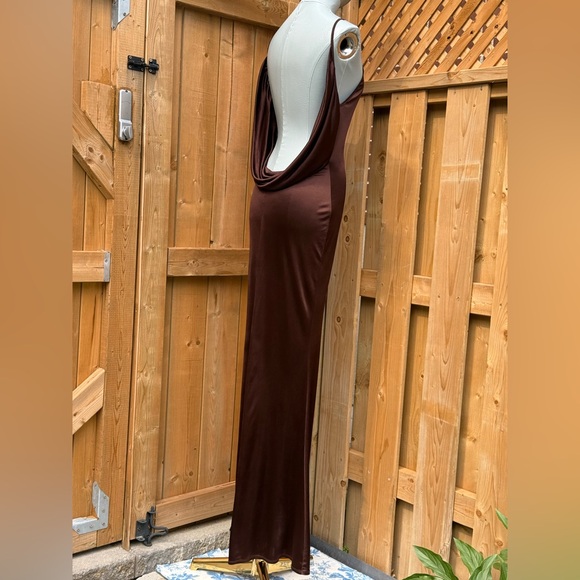 🆕 RAT & BOA 🧿 NWOT Deia Slinky Little Brown Jersey Dress, Sz XS US 2 - Picture 9 of 16